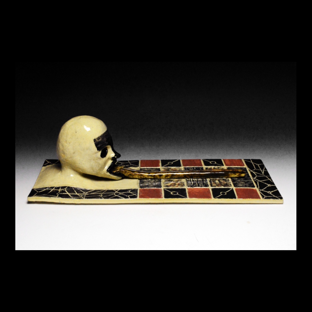 Handbuilt ceramic piece created by Sarah Decossard