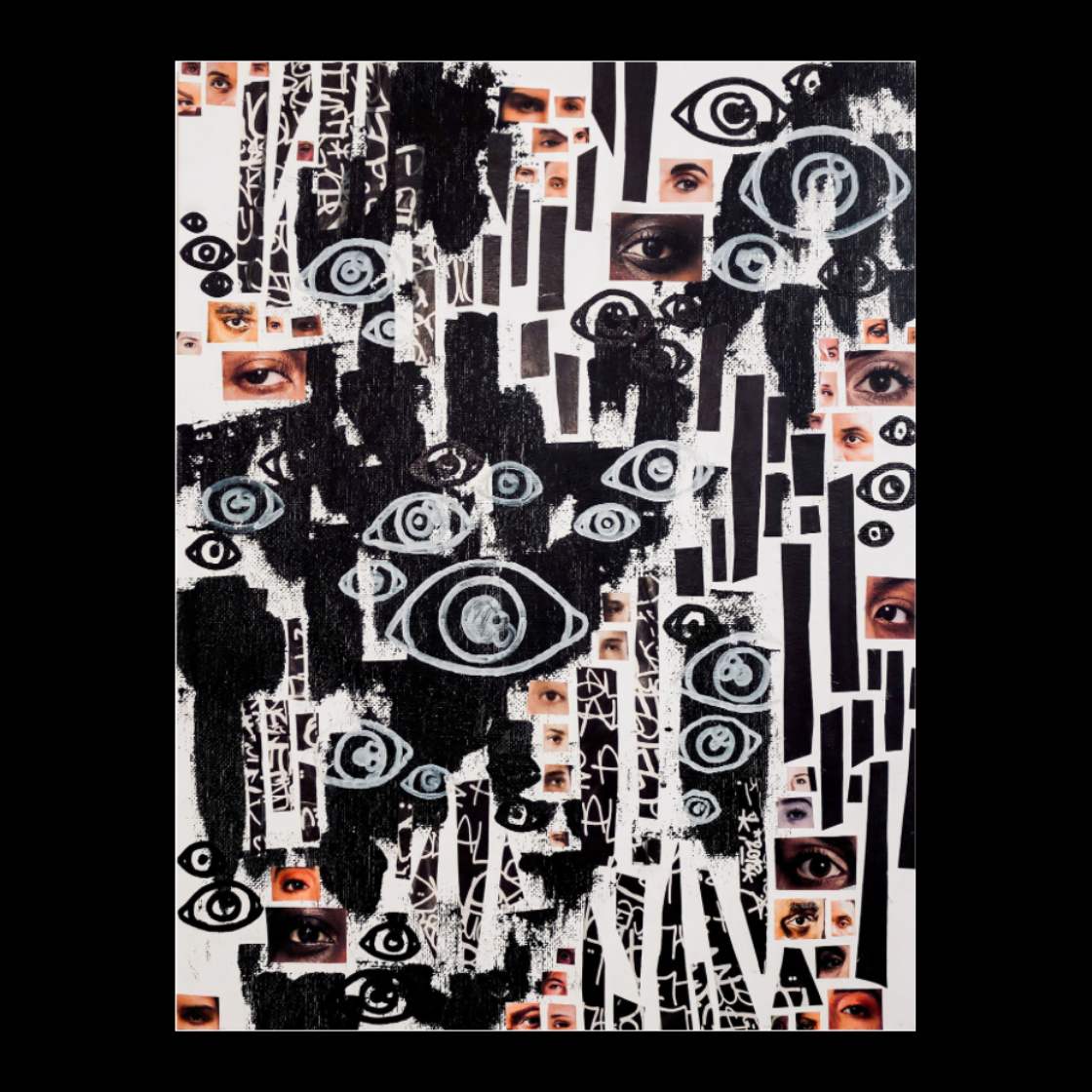 Mixed media art piece created by Sarah Decossard.