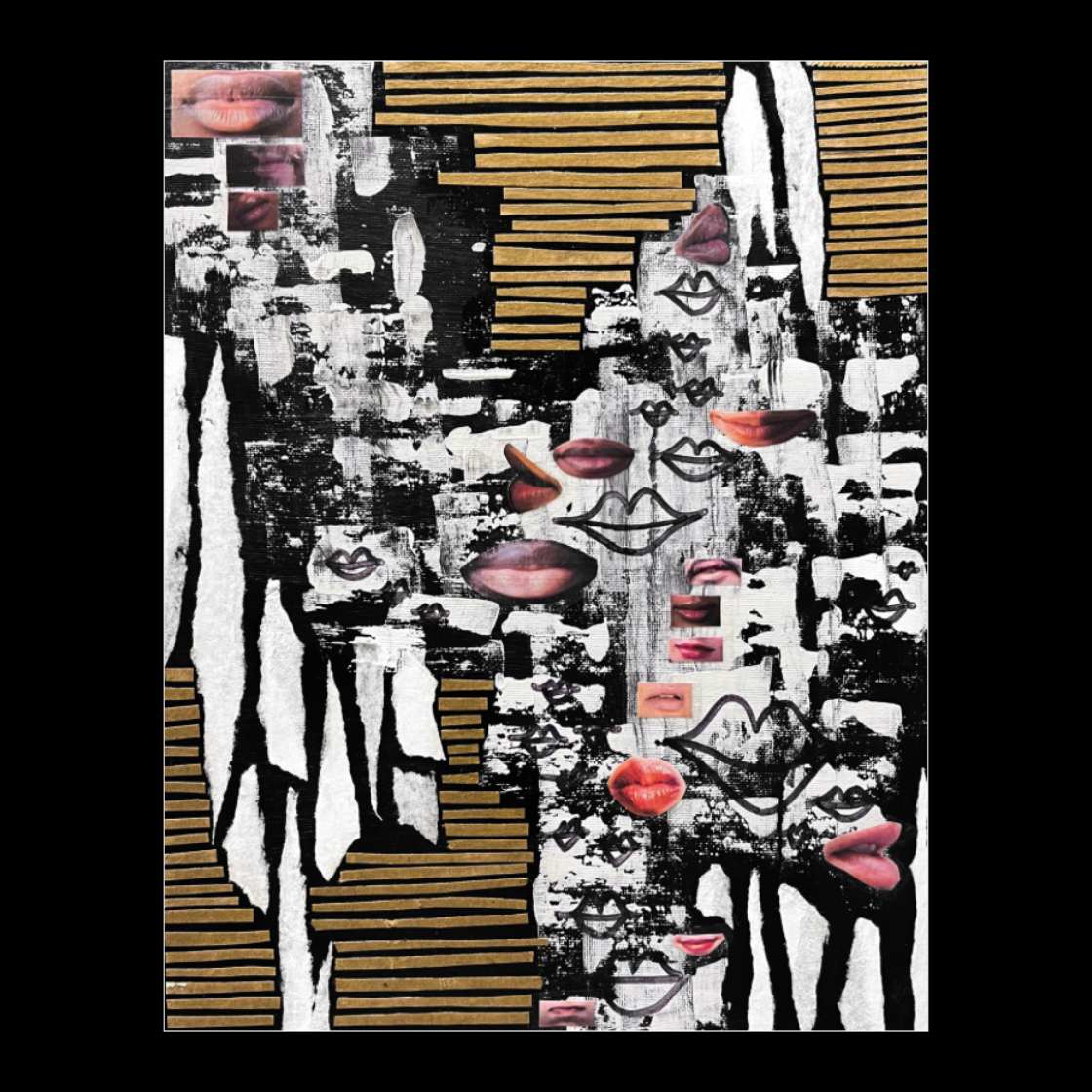 Mixed media art piece created by Sarah Decossard