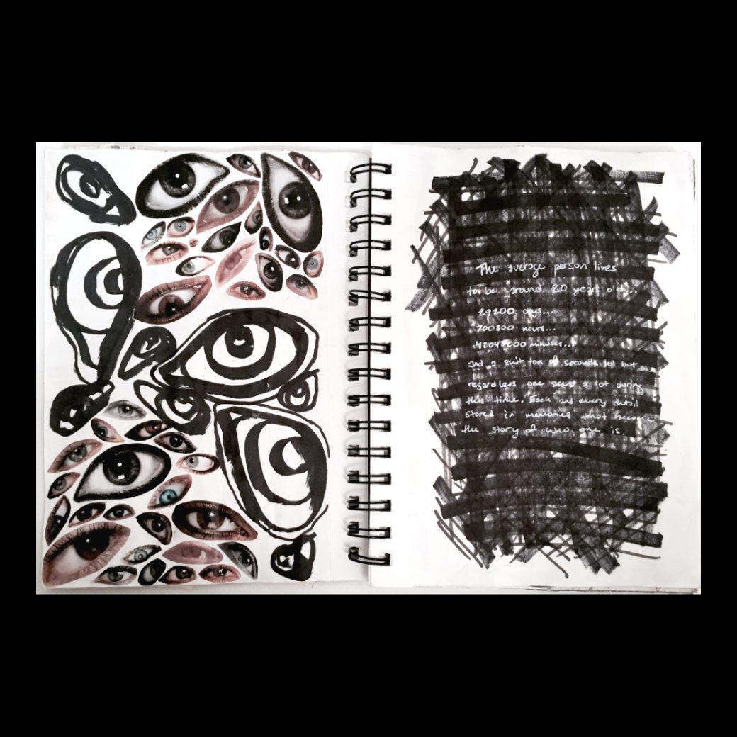 Sample sketchbook page created by Sarah Decossard