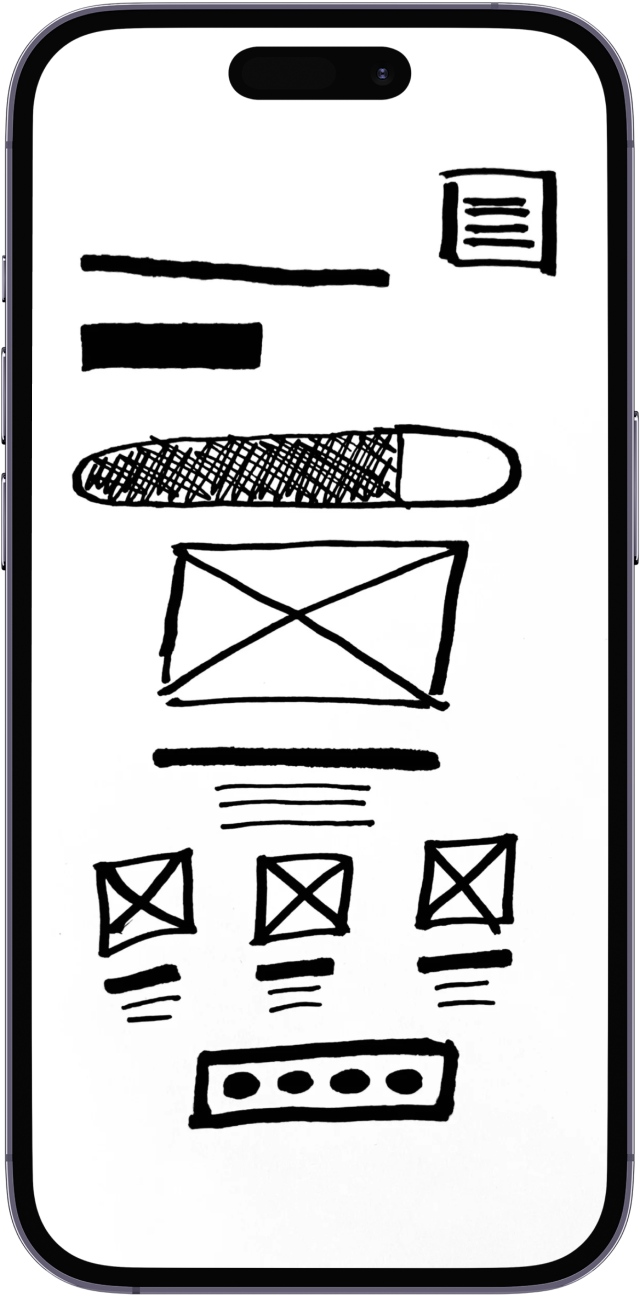 Low fidelity wireframe of BP - Green Route app