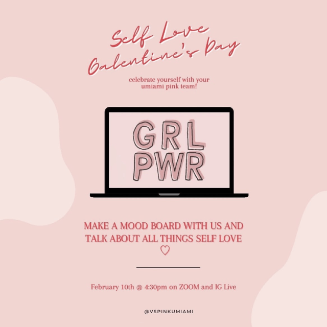 Graphic design poster for PINK Grl Pwr virtual event.